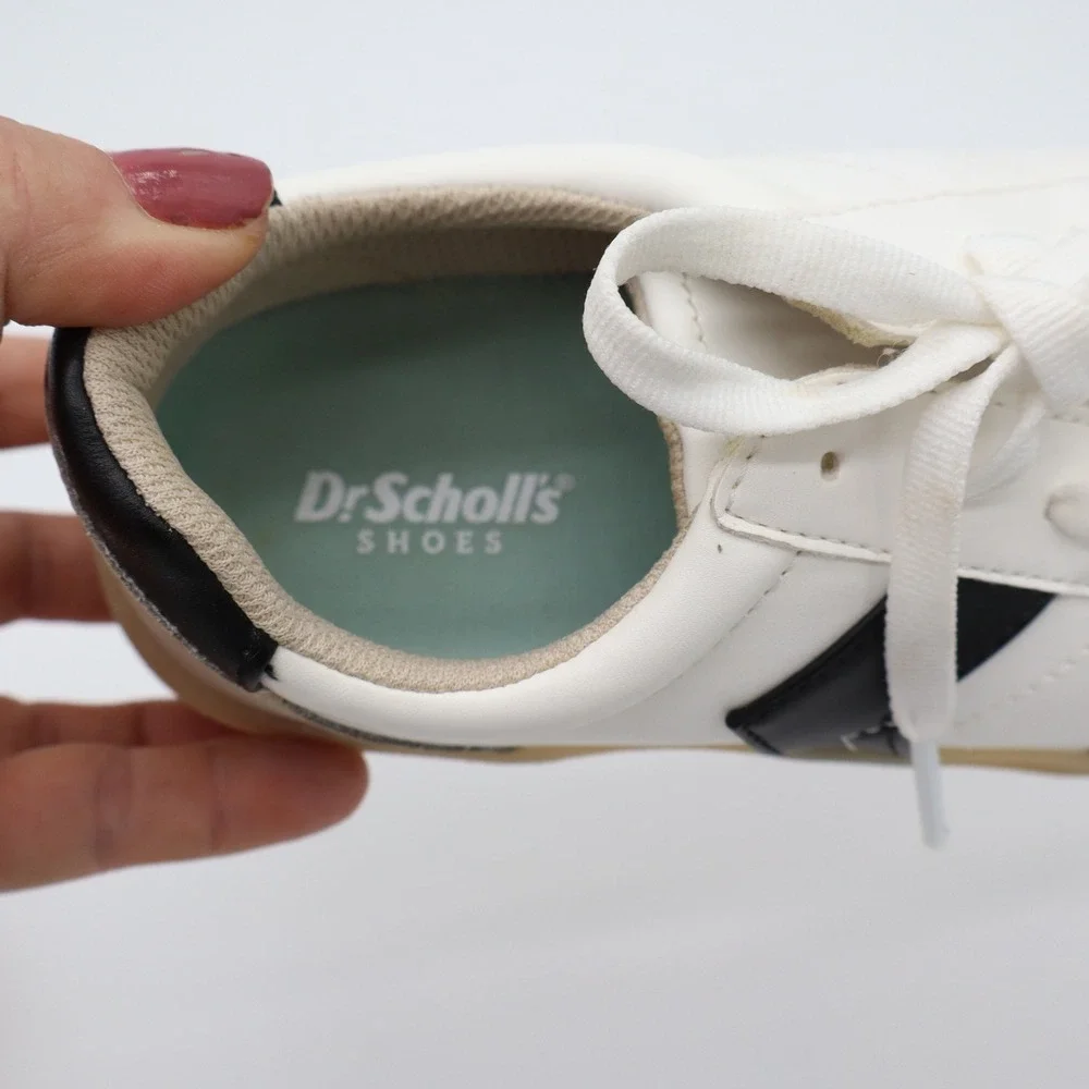 Dr. Scholls Sneakers Womens 6 Madison Lace White Platform Gum Sole Excellent